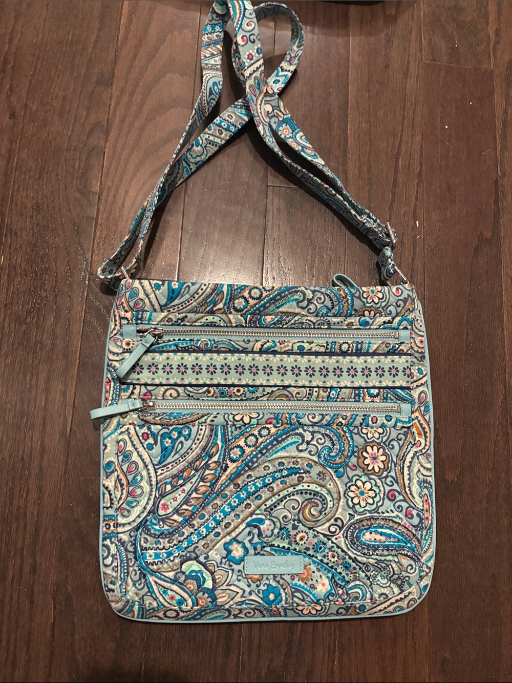 Vera Bradley Blue Teal Paisley Crossbody Bag
